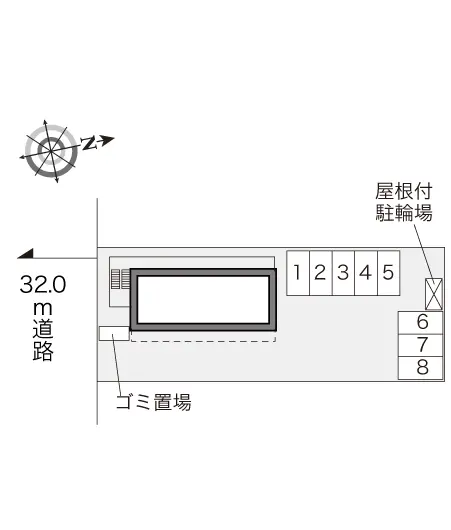 ★手数料０円★高崎市上中居町　月極駐車場（LP）